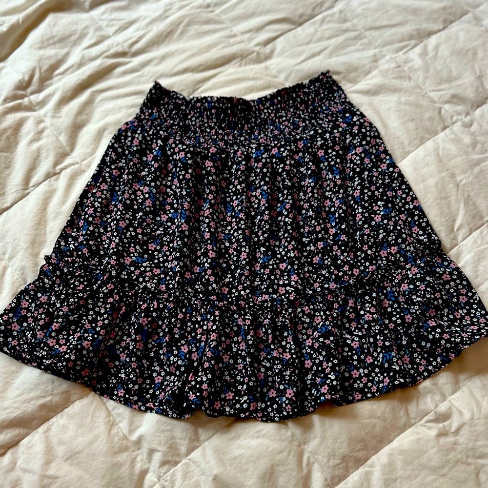 Black Teen Girl Floral Shirt